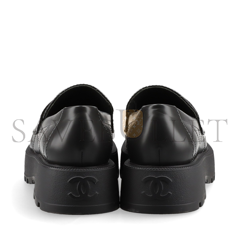 CHANEL COCO MARK MATELASSE 24B LEATHER LOAFER G45921 